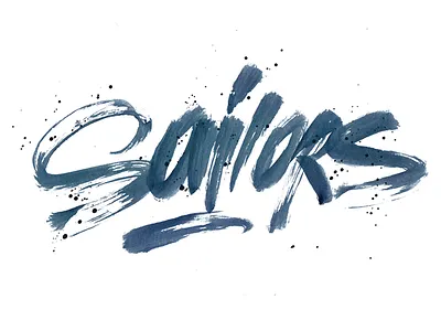 Brushpen: Sailors brushpen calligraphy lampas lettering pokras