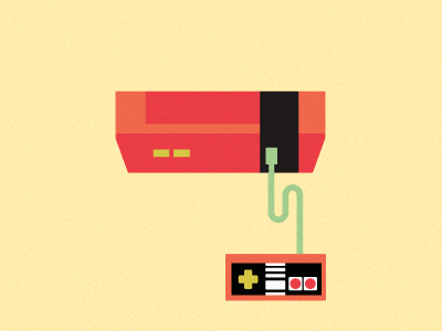 Gadgets of the 80s - NES 8 bit 80s 8bit game illustration minimalistic nes nintendo pastell