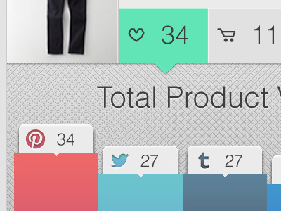 Stats Tab app data ecommerce facebook icons ios pinterest social stats tab twitter ui