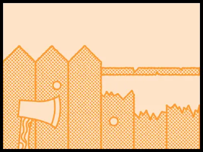 Good fences, bad neighbors axe fences texture