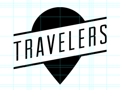 Travelers Logo Start logo map pin travel