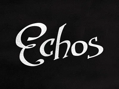 Echos - Lettering black curves font handwriting lettering typography