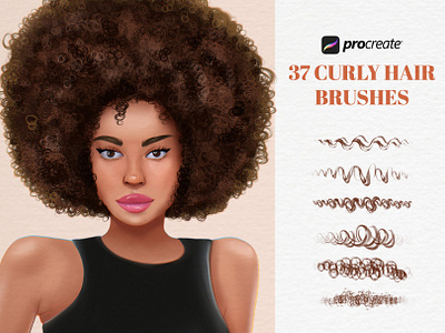 Procreate curly hair brushes
