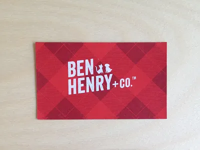 Ben Henry + Co. Business Card branding business card pet