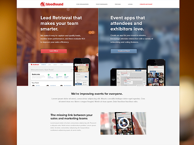 Home WIP b2b bloodhound business home ipad landing layout new responsive