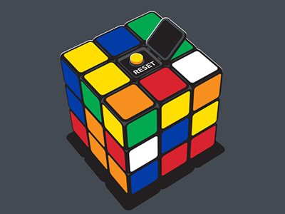 Reset Button Tshirt glenn jones glennz illustration illustrator rubik tshirt vector