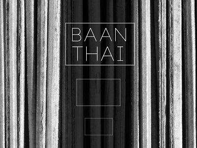 baan thai menu design menu type typography