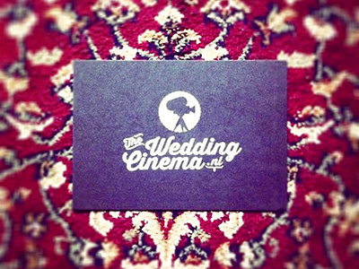 The Wedding Cinema- cards camera grunge logo logodesign logotype vintage wedding