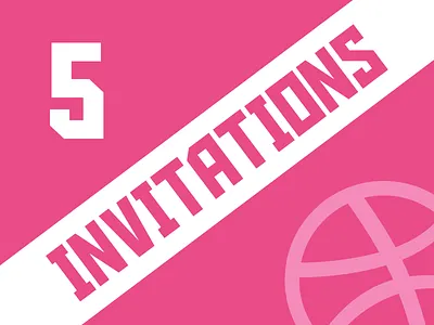 5 Dribbble Invitations invitations invites