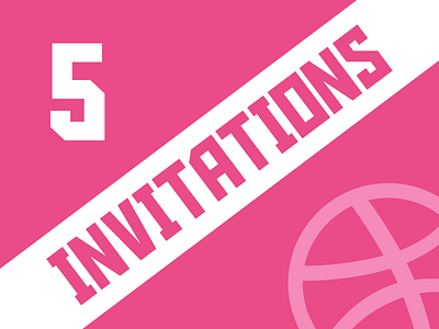 5 Dribbble Invitations invitations invites