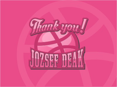 Dribbble Debut deak debut jozsef thank you