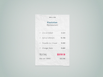 Receipt Illustration illustration paper photoshop receipt tutorial