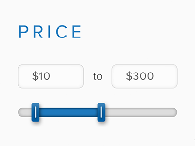 P R I C E price proxima nova slider