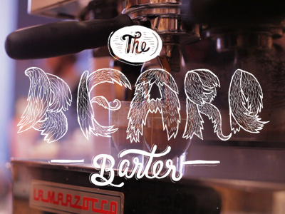 The Beard Barter beard custom lettering hair hand drawn lettering