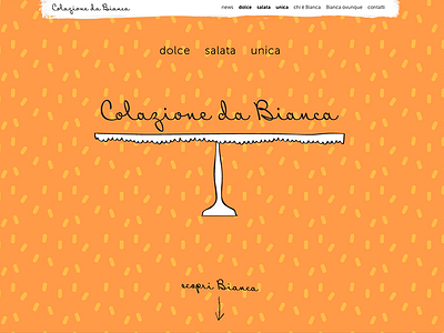 Colazione da Bianca cakes confectionery layout onepage web webdesign wordpress