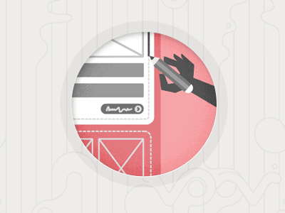 UI design animation (GIF) animated animation border cartoon circle clean drawing flat geometric gif hand icon illustration pattern pencil retro shadow simple symbol ui design voov website