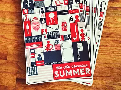 Wet Hot American Screen Print eric ink mattehue movie poster poster screen print westerlind wet hot american summer