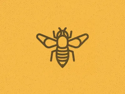 Bee bee honey icon illustration mark texture