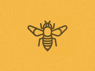 Bee bee honey icon illustration mark texture