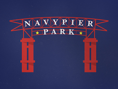 Navy Pier Park chicago illustration infographic landmark navy pier simple