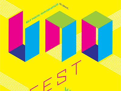 Uno Fest 2013 poster intrepid theatre isometric poster rayola creative typography uno festival