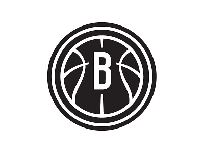 BROOKLYN NETS black white brooklyn nets logo nba sports