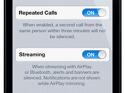 Do Not Disturb & Streaming Integration airplay alerts apple banners bluetooth concept do not disturb integration ios ipad iphone ipod ipod touch mirroring notifications streaming