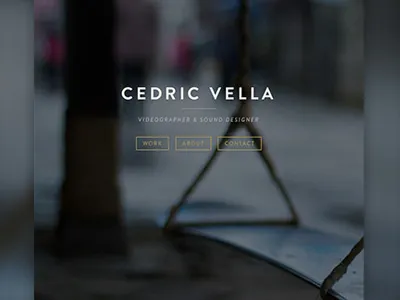 Cedric Vella Website brandon grotesque clean full page layout typography ui videographer website