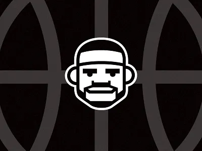 LeBron basketball black face lebron line man sport