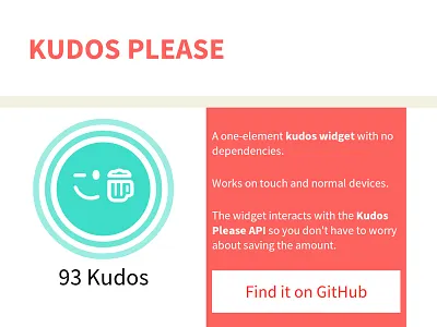 Kudos Please - Page UI crystallo css html ui web fonts