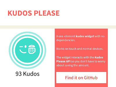 Kudos Please - Page UI crystallo css html ui web fonts