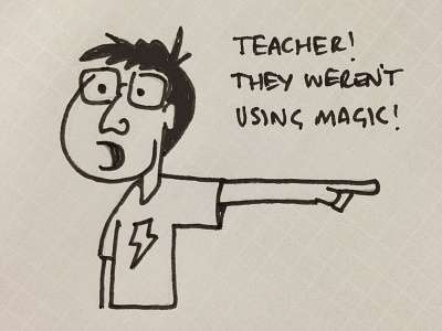 Harry P comic illustration lightning magic potter