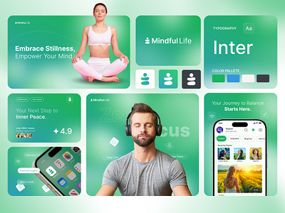 Mindful Life - Brand Identity branding branding indentity logo meditation product design typography ui ux