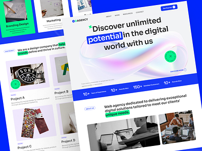Digital Agency Website agency branding business design figma landing page marketing ui ui design uiux web design
