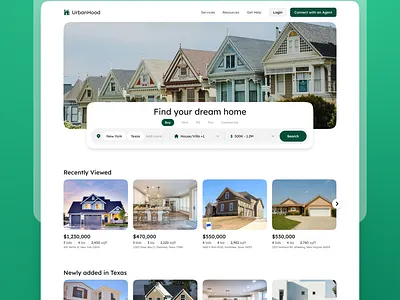 Real Estate Website Design design green real estate ui web web design website website design