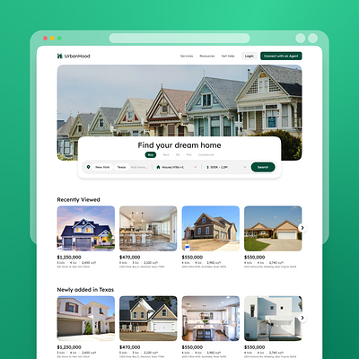 Real Estate Website Design design green real estate ui web web design website website design