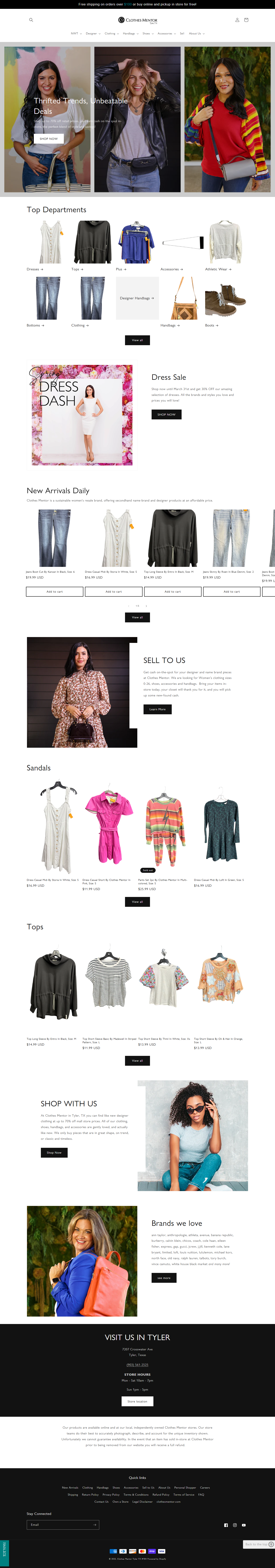 CLOTHES MENTOR branding marketing optimization seo shopify shopify design website design