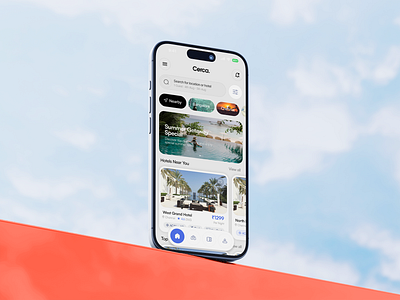 Cerca - Hotel Booking App animation app branding design graphic design illustration logo typography ui ux vector