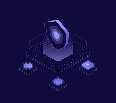Isometric Animation Tech 3d after effect ai animation data protection design graphic design illustration isometric lineart technology ui vector webillustration websiteillustration