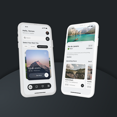 Travel App UI Design home page travel app ui design ui