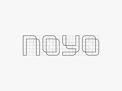 NOYO Wordmark Concepts: Grid Drawing brand identity logo logo design logo designer logotype typography wordmark