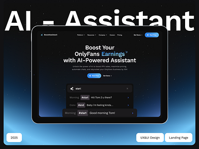 AI-Assistant Landing Page Design ai ai assistant ai assistant crypto landing landing page ui ui design website design