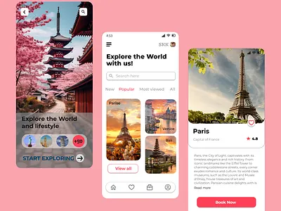 TRAVELGO - Travel app UI Design branding design figma logo mobile app prototype travel ui uiux