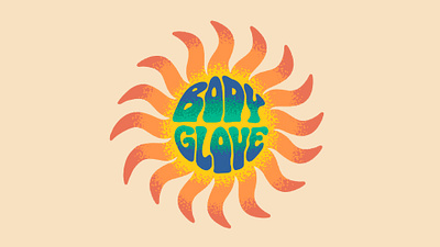 Bodyglove Groovy Sun 60s beach bodyglove branding graphic design illustration logo merch procreate psychedelic stipple stippling sun surf swim texture warp wave wetsuit