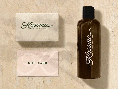 Kossma logo & branding authentic branding calligraphy classy custom design elegant feminine flow kossma lettering logo organic premium quality script sophisticated sustainable type unique