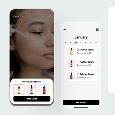 Skincare Mobile App Design app beauty app beauty product app face makeup app mobile mobile app development skin app skincare skincare app ui design