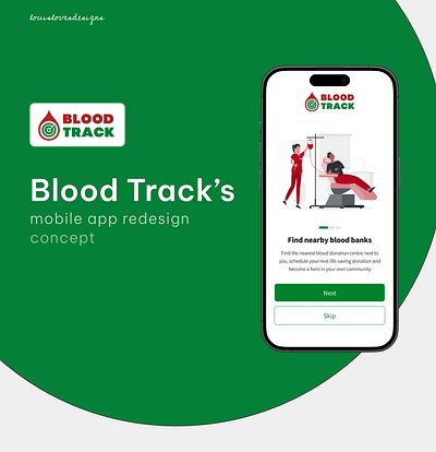 BloodTrack - app for voluntary blood donors blooddonation figma graphic design healthcare ui ux