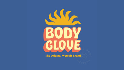 Bodyglove T-Shirt Design 60s beach bodyglove brand design font graphic design groovy hobo illustration sun surf vintage wetsuit