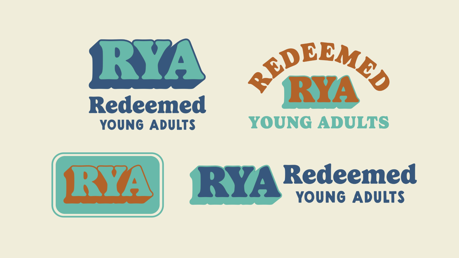 Redeemed Young Adults Logo Redesign bible branding camp christ church graphic design jesus logo ministry missions redeemed summer camp typography vintage young adults youth youth camp