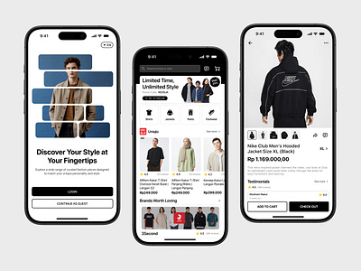 Style Finder: Explore Your Perfect Fashion Match app design simple ui ux